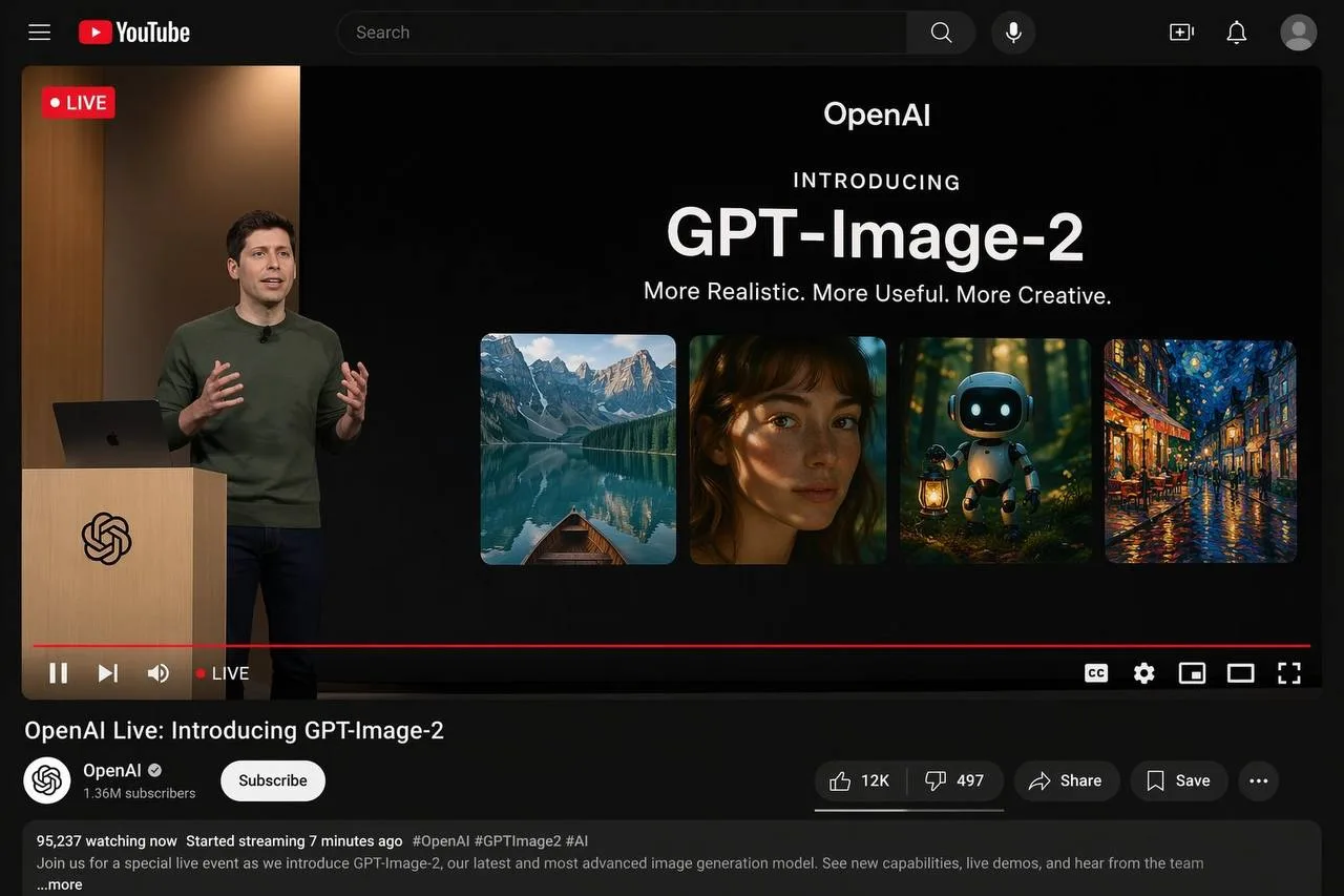 Product launch interface concept made with the GPT Image 2.5 generator